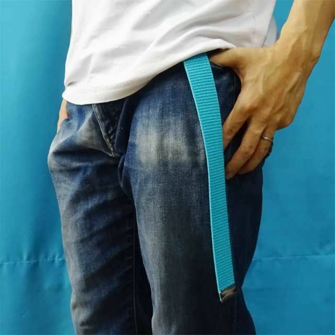 日本製 ガチャベルト サックス 130cm GIベルト ベルトの通販 by ...