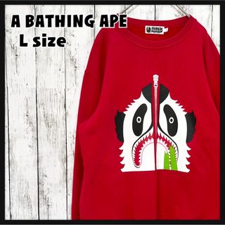 A BATHING APE ア ベイシング エイプ スウェット サイズ:M 00s DC COMICS ザ・フラッシュ マイロ スウェットシャツ 2007年モデル レッド 赤 トップス トレーナー コラボ【メンズ】