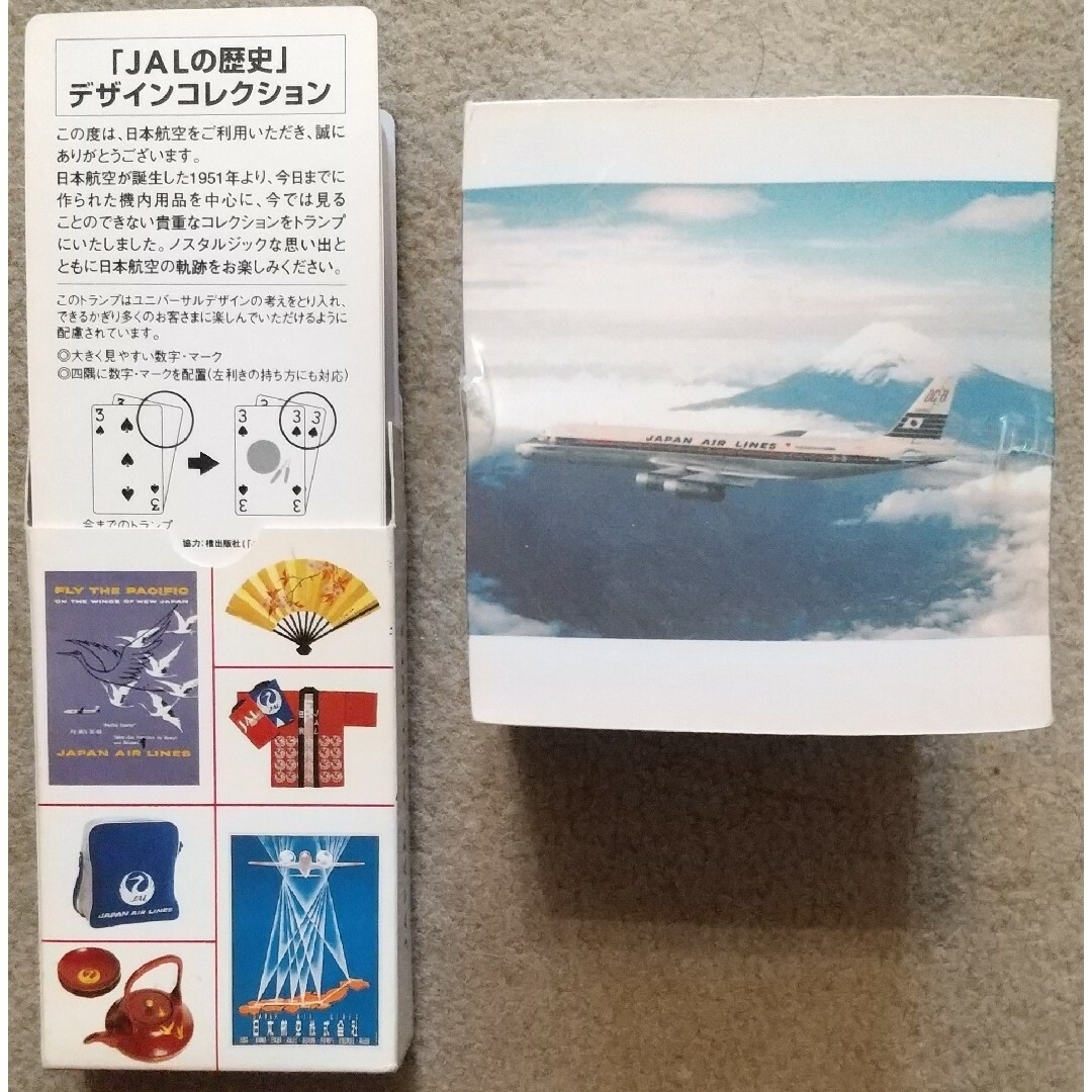 JAL(日本航空)(ジャル(ニホンコウクウ))のJAL 日本航空トランプ メモ帳セットおまけ付き エンタメ/ホビーのコレクション(ノベルティグッズ)の商品写真