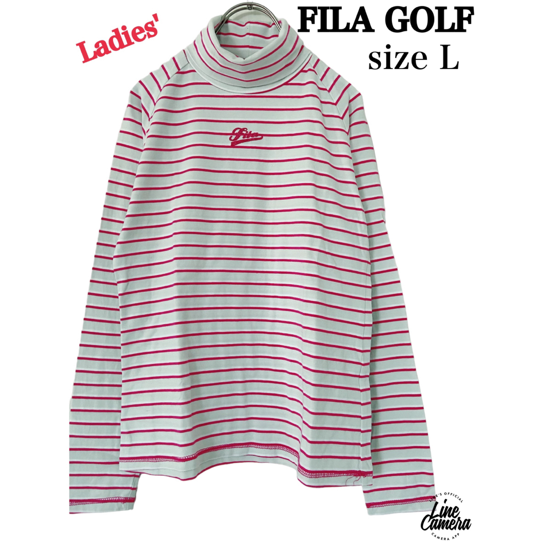 FILA GOLF レディース  ゴルフウェア　モックネックワンピース 黒　L