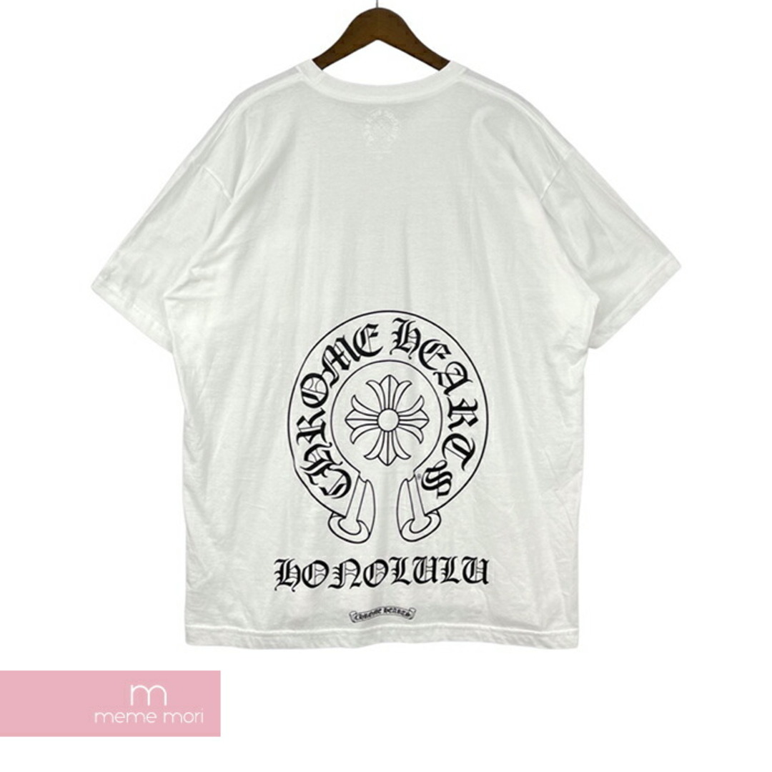 CHROME HEARTS Honolulu Horseshoe Tee クロムハーツ ホノルルホースシューTシャツ 半袖カットソー ホノルル限定 ハワイ ポケT ホワイト サイズL 【230912】【新古品】【me04】