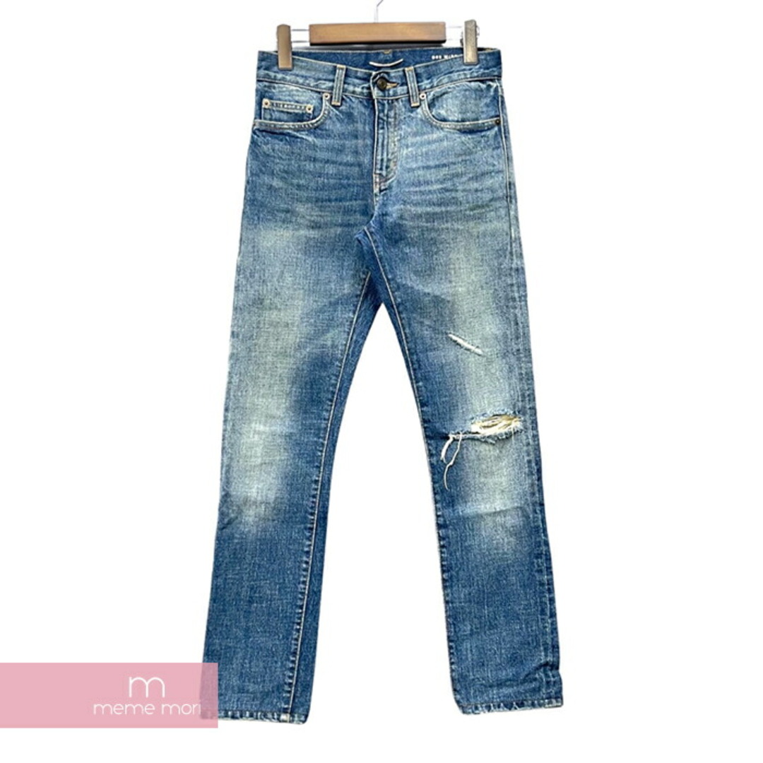 SAINT LAURENT PARIS 2016SS Knee Crush Skinny Jeans 420244 Y839L サンローランパリ ニークラッシュスキニージーンズ デニムパンツ ダメージ加工 ジップフライ インディゴ サイズ26【230913】【-A】