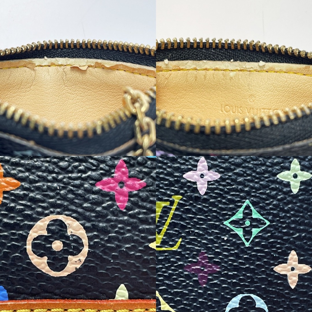 ☆☆LOUIS VUITTON ルイヴィトン マルチカラー ポシェットクレ キーケース e46685e ノワール モノグラムマルチカラー レディース 7