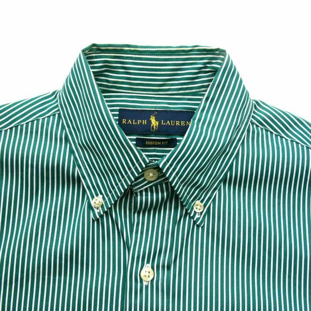 POLO RALPH LAUREN(ポロラルフローレン)の不朽の永世定番BDシャツ ポロラルフローレン グリーン×ホワイトストライプ メンズのトップス(シャツ)の商品写真