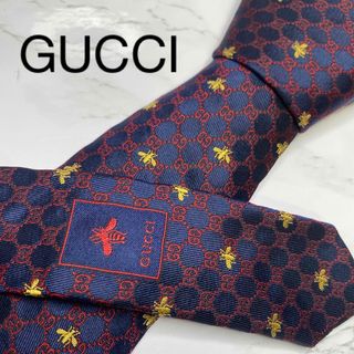 Gucci - 【美品 人気ブランド】 グッチ ネクタイ 高級シルク Gマーク