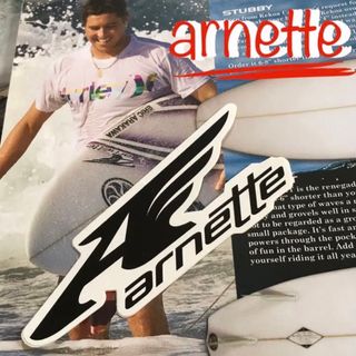 アーネット(Arnette)のarnetteアーネットUS限定SURF型抜きウイングアイコンロゴステッカー(サーフィン)