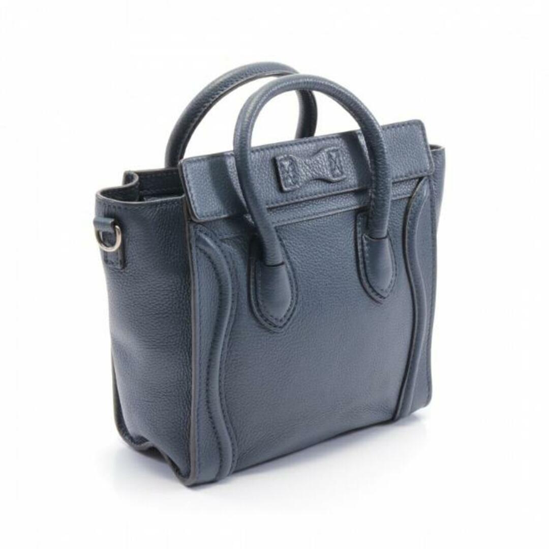 celine(セリーヌ)のラゲージ ナノショッパー ハンドバッグ レザー ダークブルー 2WAY レディースのバッグ(ハンドバッグ)の商品写真