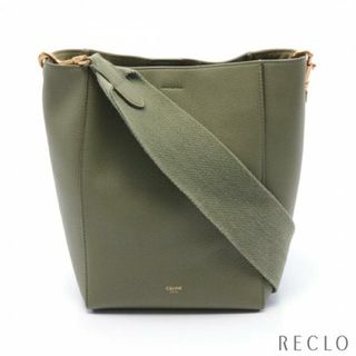 セリーヌ(celine)のサングル バケット スモール ショルダーバッグ レザー グリーン(ショルダーバッグ)