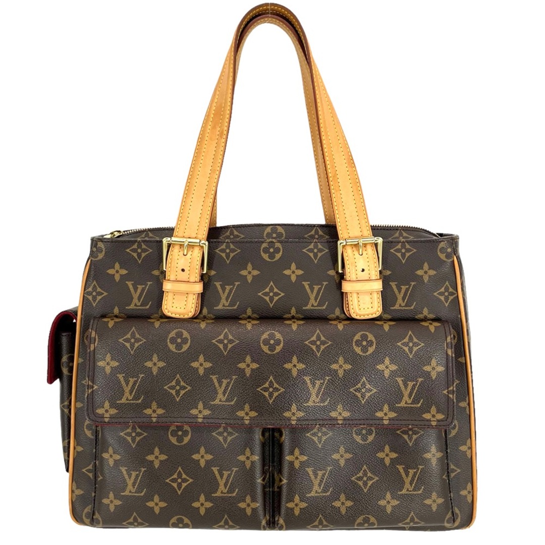 LOUIS VUITTON ルイヴィトン トートバッグ モノグラム ハンドバッグ ミュルティプリシテ ブラウン 茶 鞄 かばん  M51162    ゴールド金具 レディース【品】