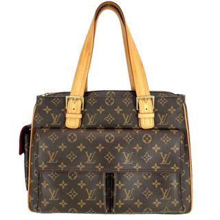 ルイヴィトン(LOUIS VUITTON)のLOUIS VUITTON ルイヴィトン トートバッグ モノグラム ハンドバッグ ミュルティプリシテ ブラウン 茶 鞄 かばん  M51162    ゴールド金具 レディース【中古品】(トートバッグ)