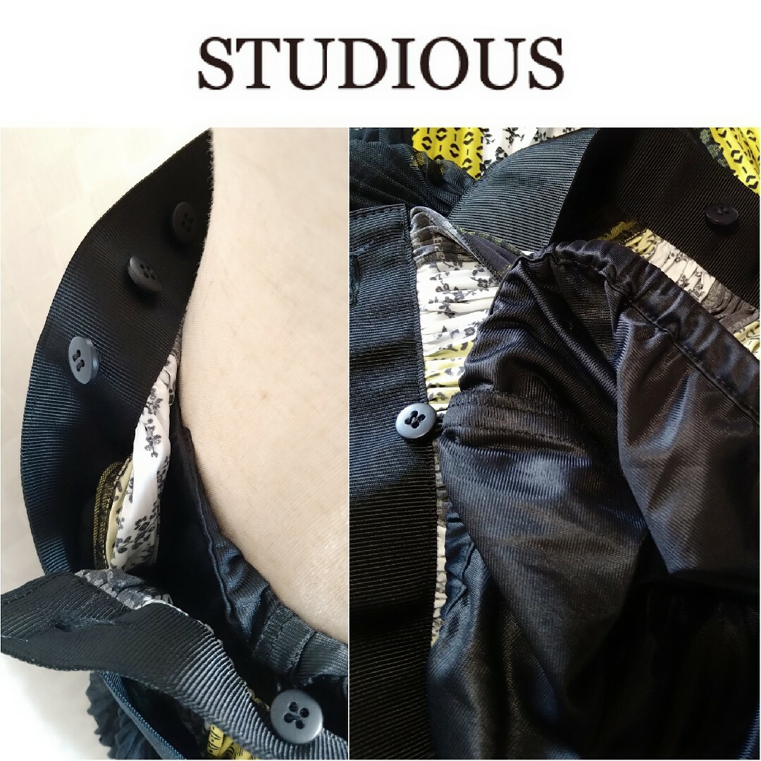 【未使用】【定価￥27000】STUDIOUS ストライプパネルプリーツスカート 6