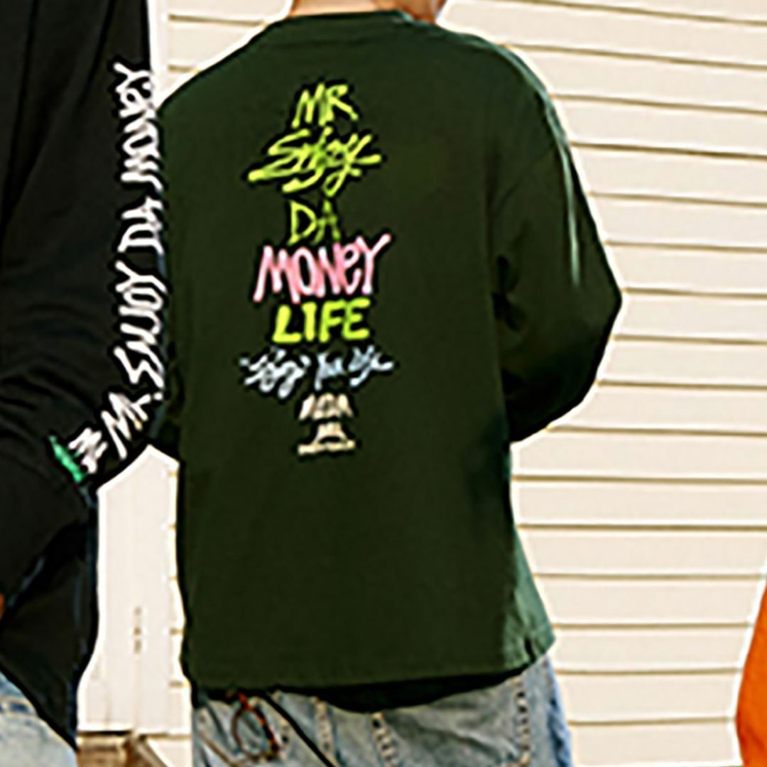 MR.ENJOY DA MONEY 正規品 ロゴプリント ロンT L メンズのトップス(Tシャツ/カットソー(七分/長袖))の商品写真