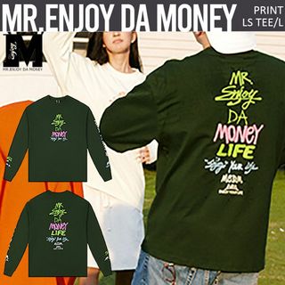 MR.ENJOY DA MONEY 正規品 ロゴプリント ロンT L(Tシャツ/カットソー(七分/長袖))