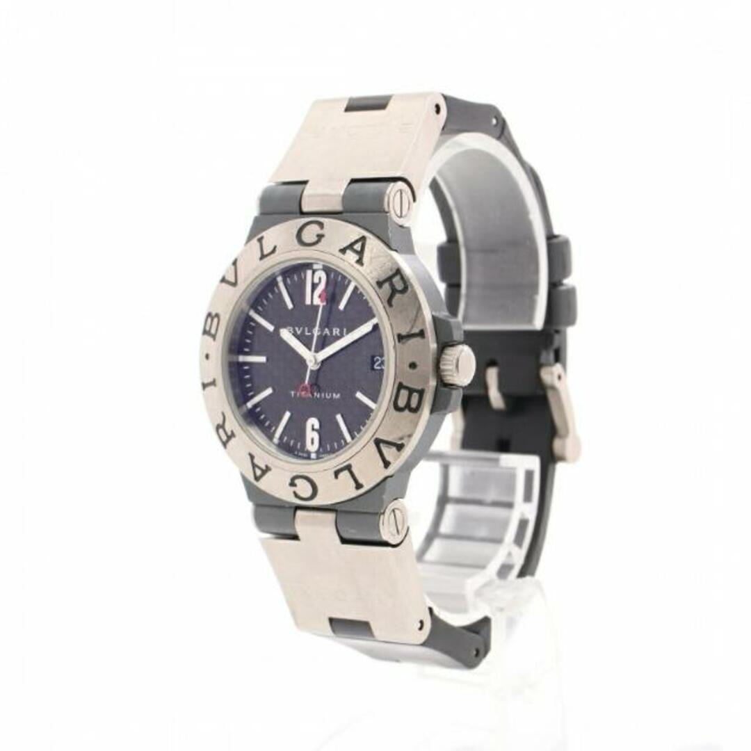 BVLGARI(ブルガリ)のディアゴノ チタニウム メンズ 腕時計 自動巻き チタン ラバー シルバー ブラック ブラック文字盤 メンズの時計(腕時計(アナログ))の商品写真