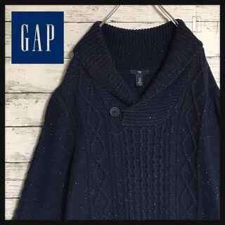 ギャップ(GAP)の【人気定番】ギャップ　ケーブル編みニット　ネイビー　A687(ニット/セーター)