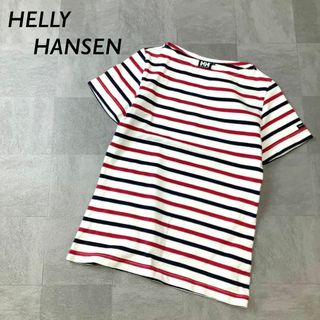 ヘリーハンセン(HELLY HANSEN)のHELLY HANSEN ボーダー ボートネック Tシャツ レッド ネイビー(Tシャツ(半袖/袖なし))