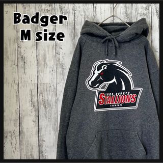 Badger US古着 プルオーバーパーカー バックプリント ラクロス Mサイズ(パーカー)