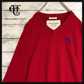 アバクロンビーアンドフィッチ(Abercrombie&Fitch)の【MUSCLE】アバクロンビー＆フィッチ　刺繍ロゴいりカシミア混ニットA680(ニット/セーター)