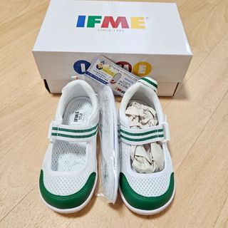 イフミー(IFME)のイフミーIFME上靴グリーン白17.0cm17センチ(スクールシューズ/上履き)