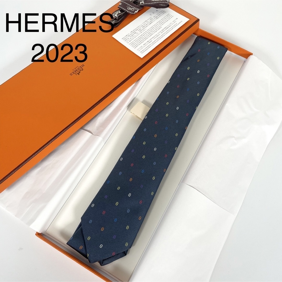 Hermes(エルメス)の【新品】2023 エルメス ネクタイ マイヨン シェーヌダンクル メンズのファッション小物(ネクタイ)の商品写真
