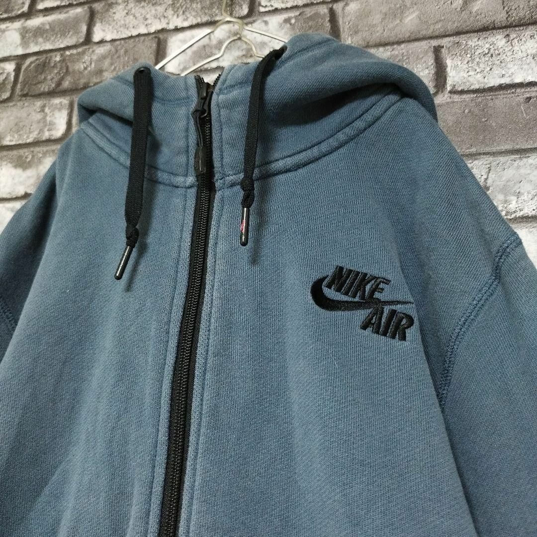 NIKEナイキフーディーパーカー刺繍ワンポイントスウッシュロゴ長袖ジップアップ