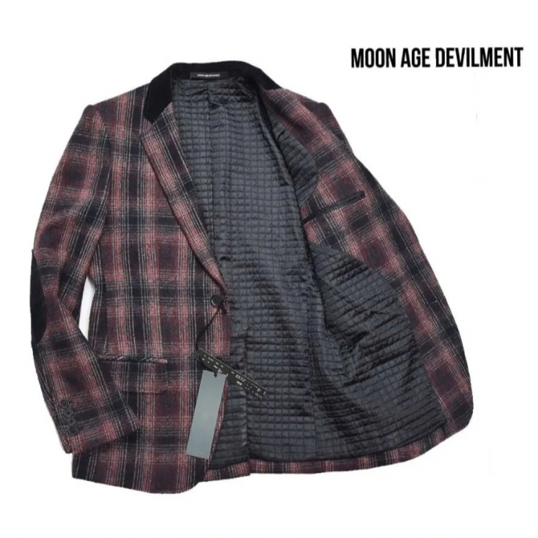 moonage devilment エルボーパッチ チェックテーラードジャケット