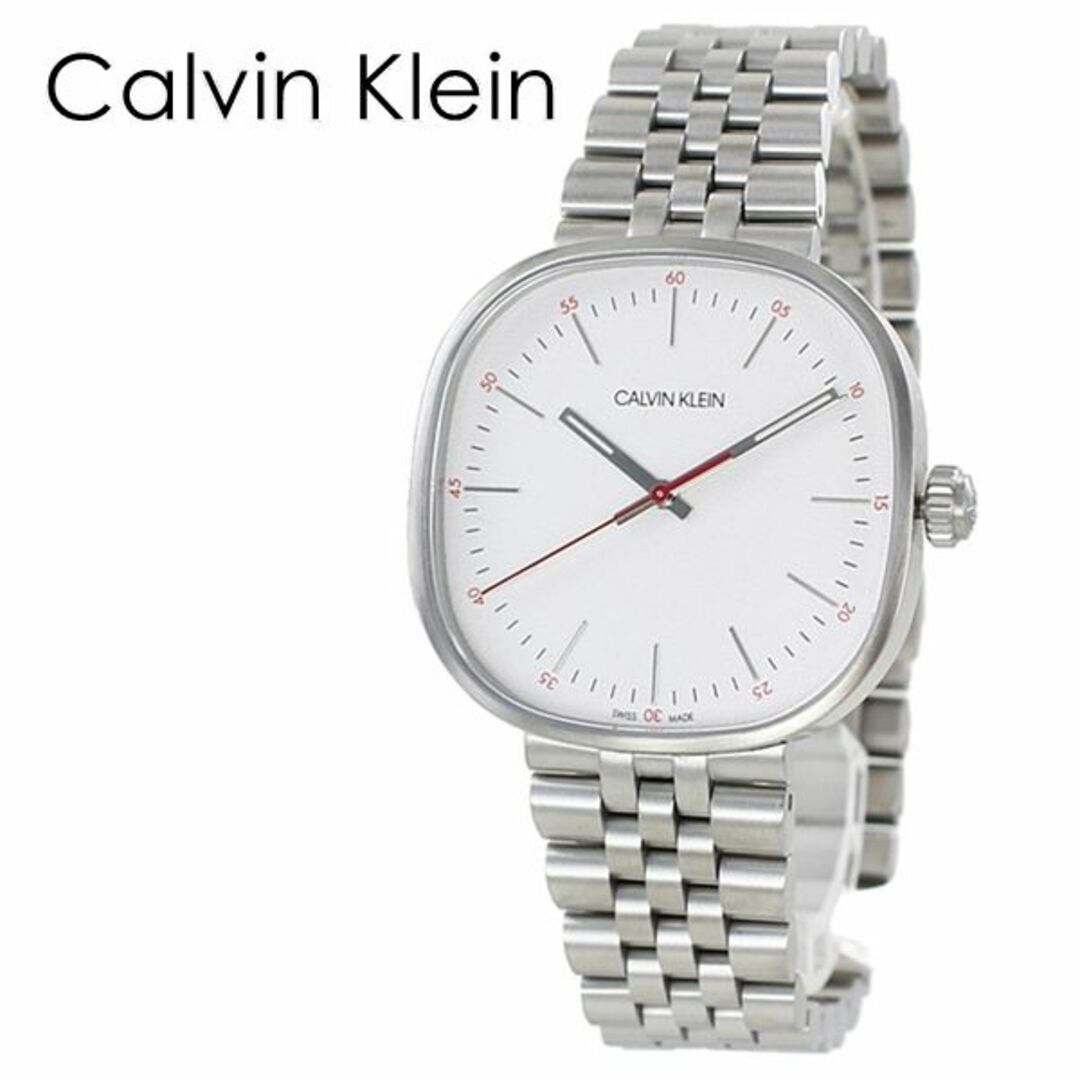 Calvin Klein(カルバンクライン)のメンズ レディース 腕時計 カルバンクライン ユニセックス シンプル 時計 贈り物 プレゼント ギフト 面接 就職祝い 卒業祝い 入学祝い 退職祝い 白文字盤 シルバー メンズの時計(腕時計(アナログ))の商品写真