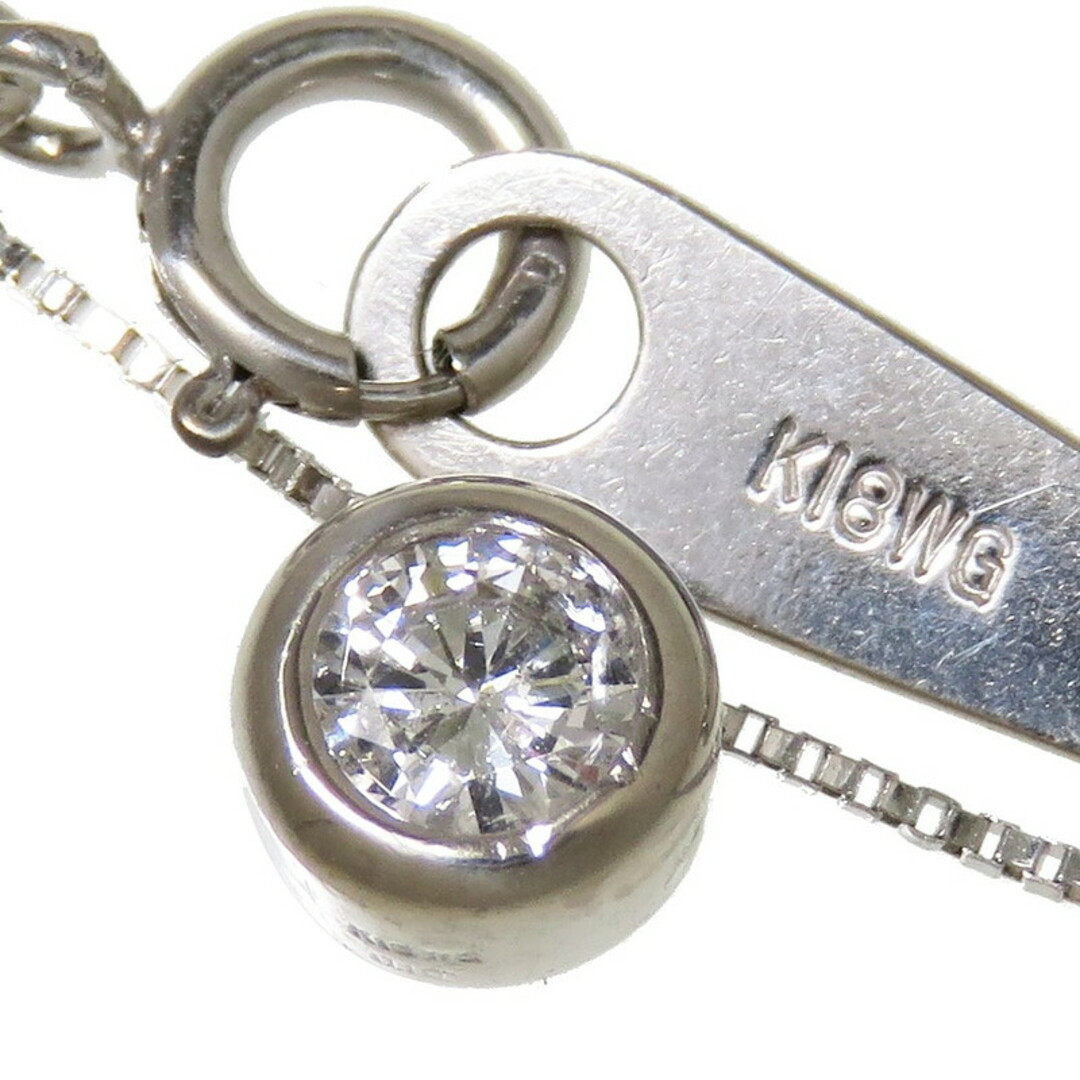 ネックレス  K18WG ダイヤモンド（推定H-I1程度）