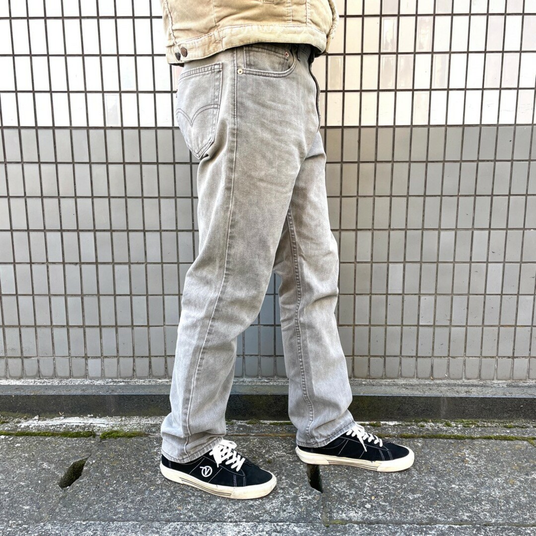 【中古】 リーバイス Levi's 505 デニム パンツ テーパード サイズ：W36 L31 グレー MADE IN U.S.A Levis  REGULAR FIT STRAIGHT LEG