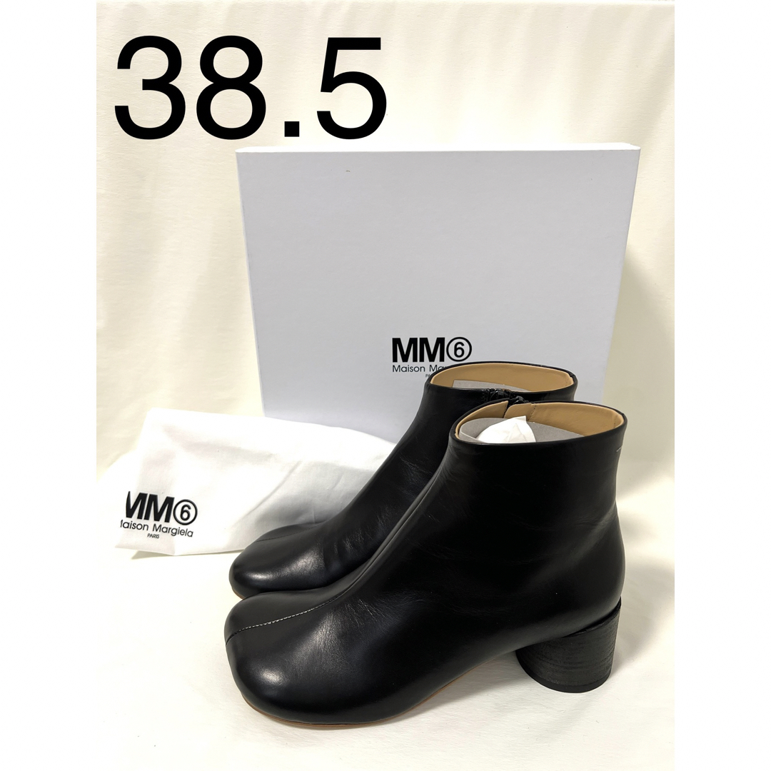 新品MM6 MaisonMargiela マルジェラ スクエアレザーブーツ 40 - ブーツ