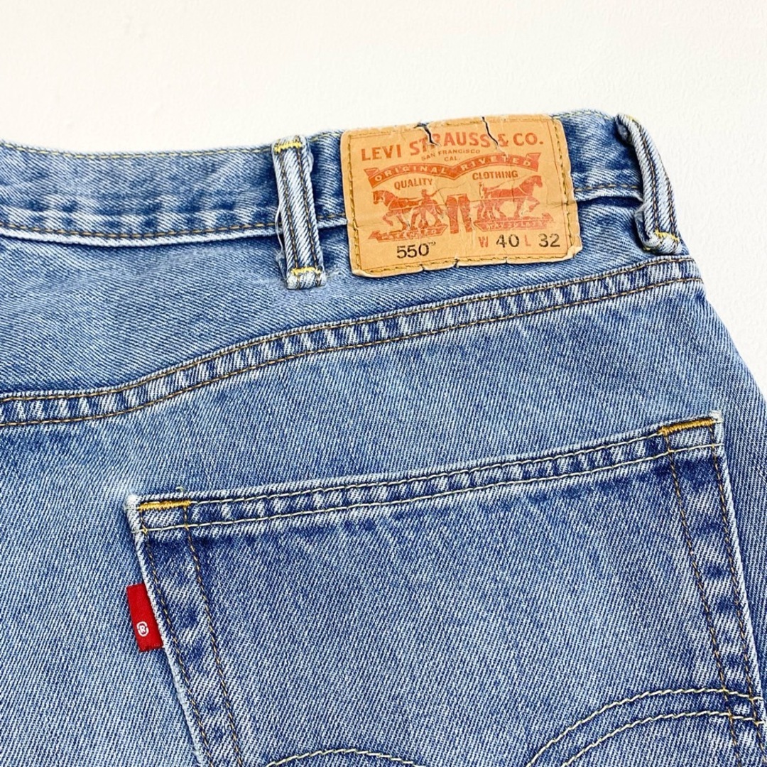 超極太W50L32 Levi’s550 リーバイス インディゴ ジーンズ