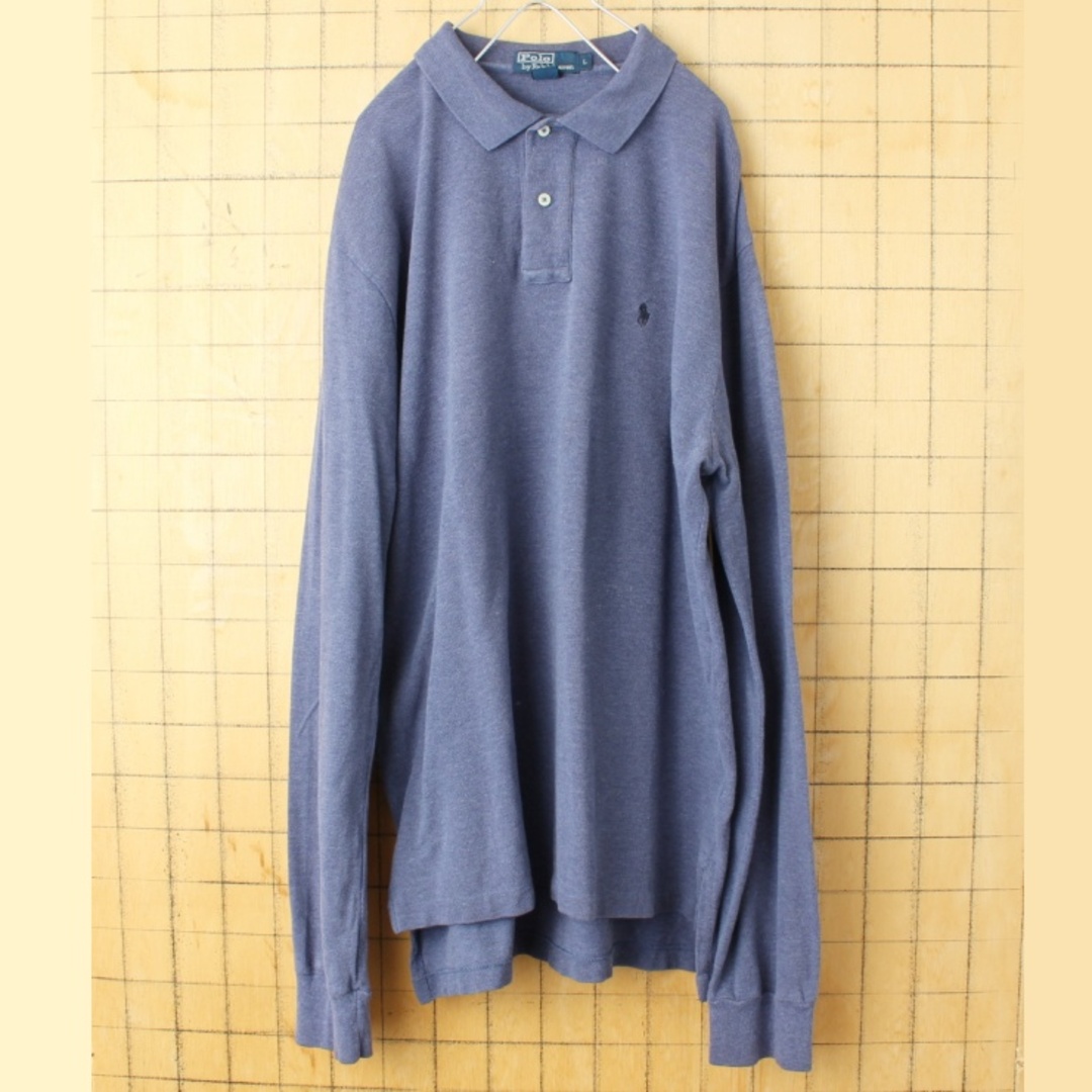 USA Polo ポロラルフローレン 長袖ポロシャツ ネイビーブルーL aw14 | フリマアプリ ラクマ