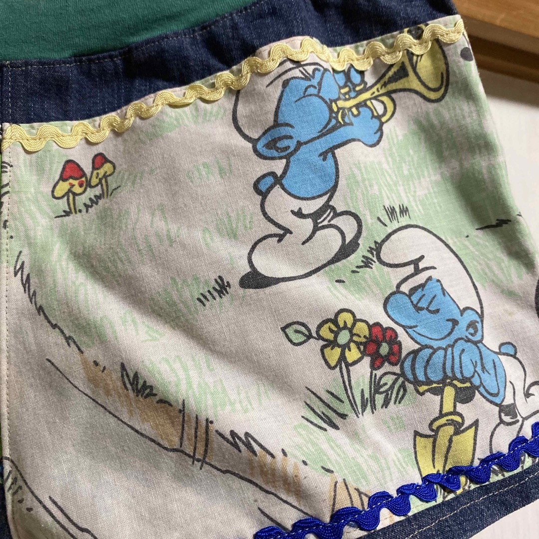 The Smurfs(スマーフ)のユーズドシーツリメイク/スマーフショートパンツ キッズ/ベビー/マタニティのキッズ服女の子用(90cm~)(パンツ/スパッツ)の商品写真