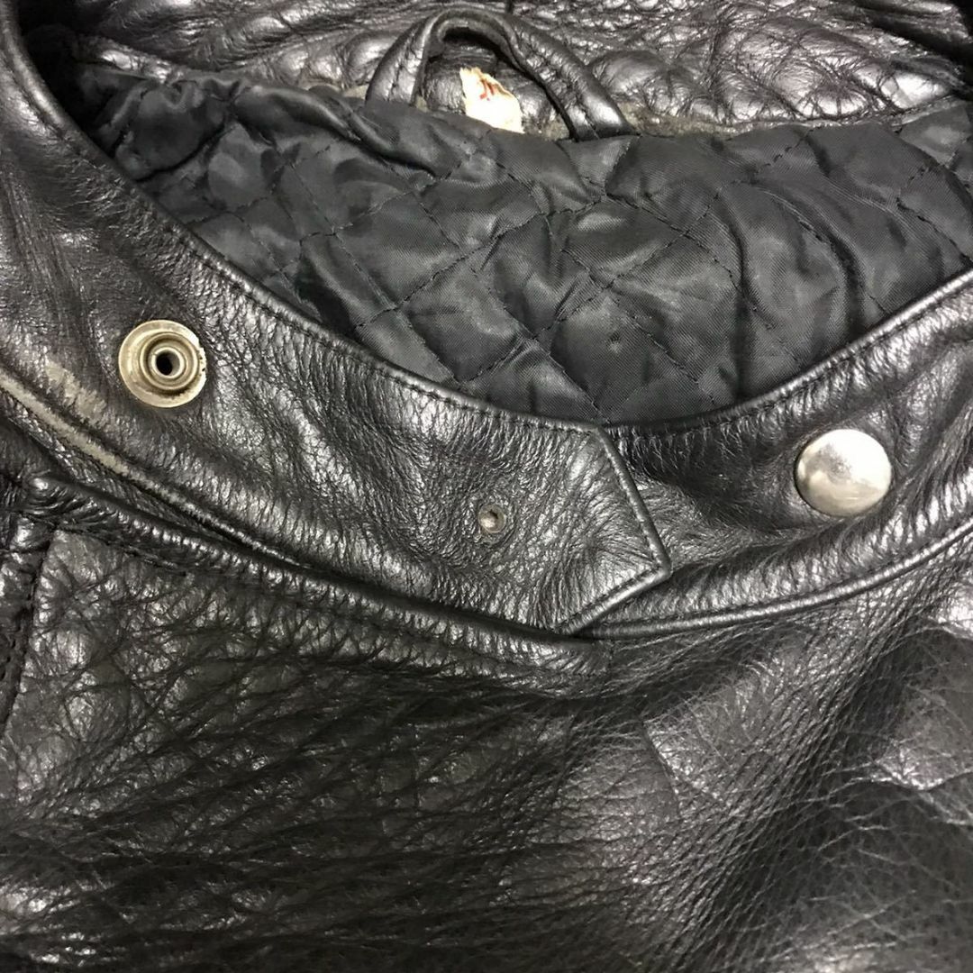 Harley Davidson(ハーレーダビッドソン)の1970s ベルギー製 Richa Leathers ユーロ シングル ライダー メンズのジャケット/アウター(ライダースジャケット)の商品写真