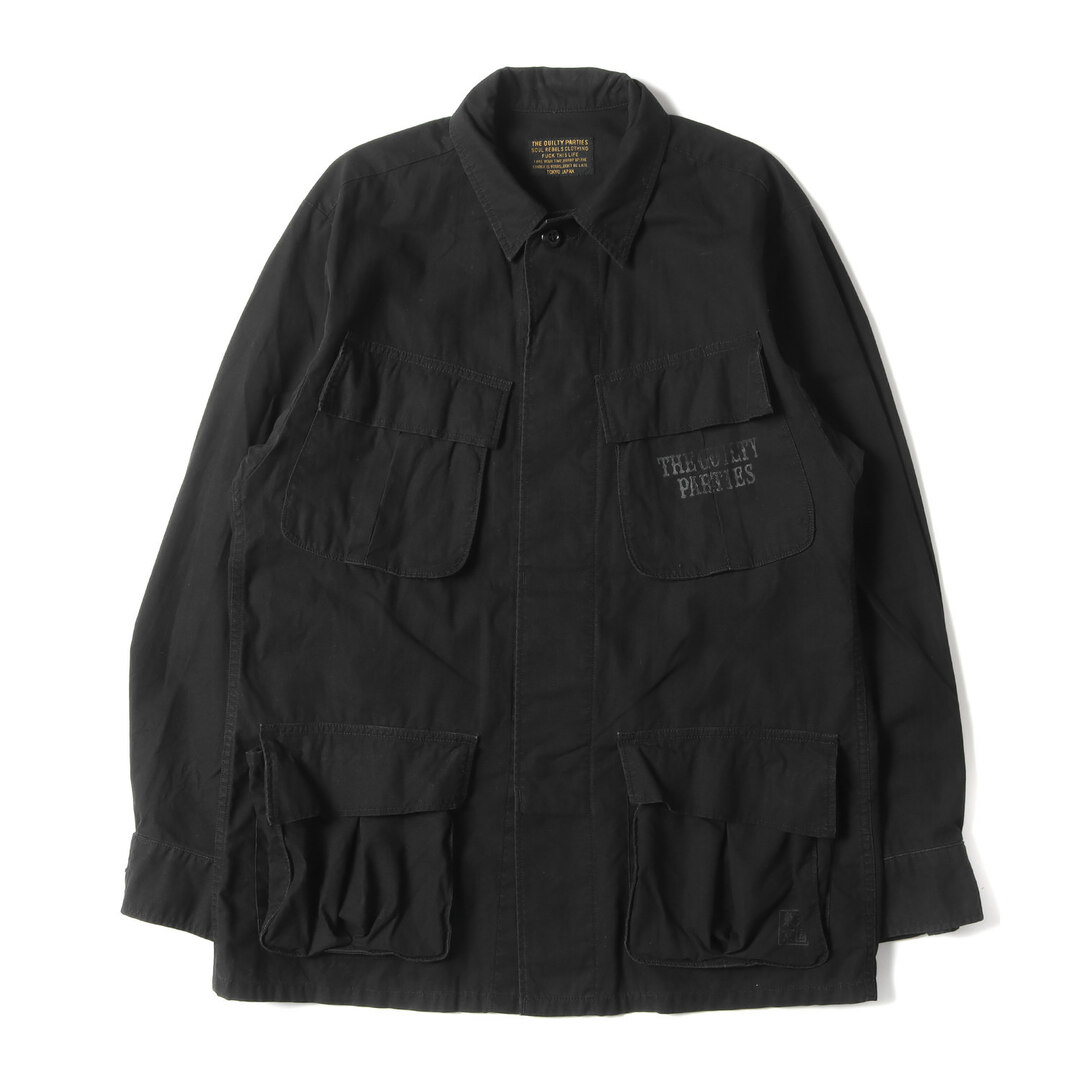 WACKO MARIA ワコマリア ジャケット サイズ：M ウォッシュ加工 リップストップコットン ファティーグジャケット FATIGUE JACKET ブラック 黒 アウター シンプル ブランド カジュアル【メンズ】