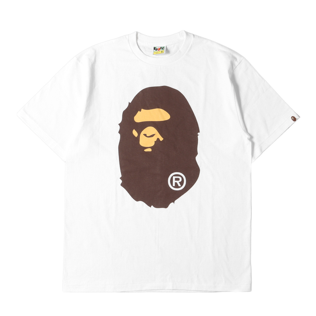 B6 A BATHING APE アベイシングエイプ Tシャツ プリント 白 L