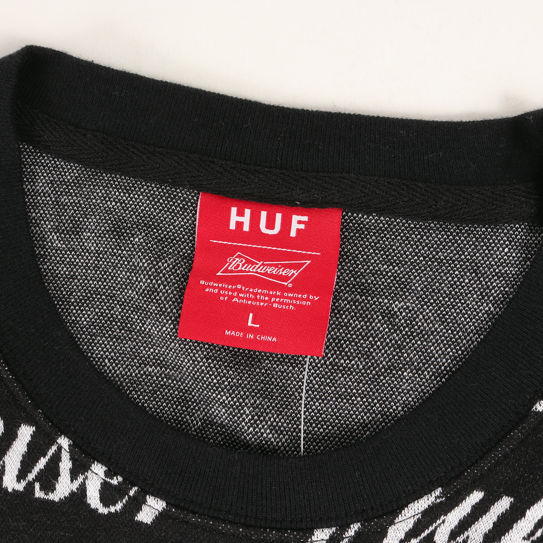 HUF - HUF ハフ Tシャツ サイズ:L BUDWEISER バドワイザー ロゴ総柄