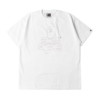 A BATHING APE ア ベイシング エイプ Tシャツ サイズ:YOUTH L(メンズS位) グラフィック プリント クルーネック Tシャツ Hanesボディ 90s ホワイト 白 トップス カットソー 半袖 アーカイブ【メンズ】