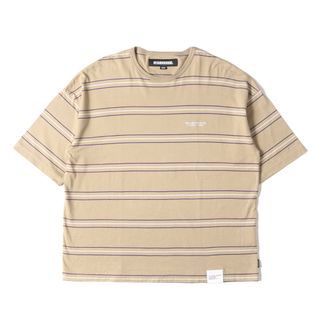 ネイバーフッド(NEIGHBORHOOD)のNEIGHBORHOOD ネイバーフッド Tシャツ サイズ：M オーバーサイズ ボーダー クルーネック BORDER CREWNECK SS 23SS サンド トップス 半袖 シンプル カジュアル ブランド【メンズ】【中古】【美品】(Tシャツ/カットソー(半袖/袖なし))