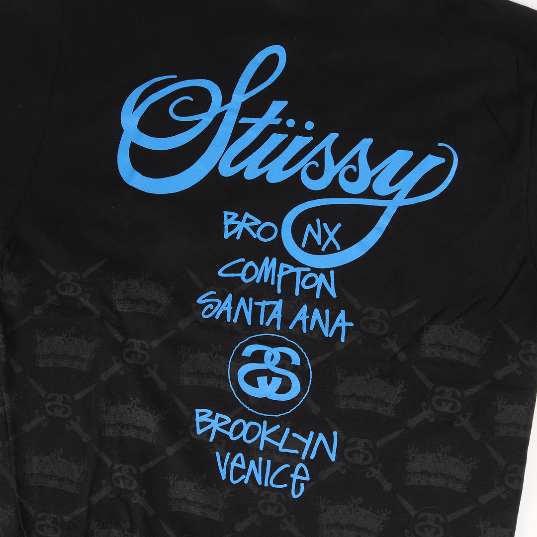 日本未発売 ステューシー ニット セーター Stussy 黒 クラウン M