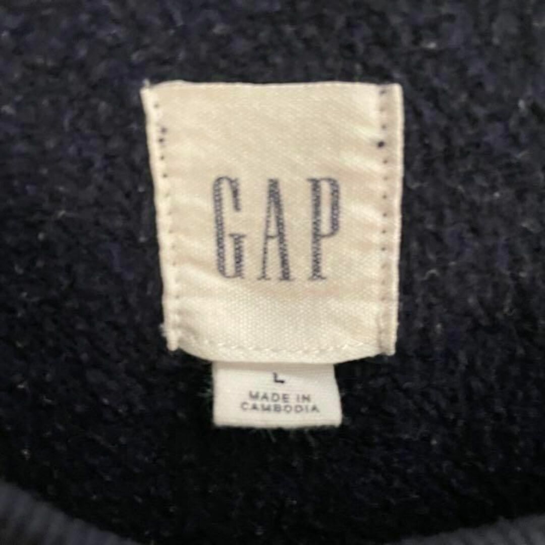 GAP　トレーナー　刺繍デザイン　デカロゴ　シンプル　ネイビー　ホワイト 8