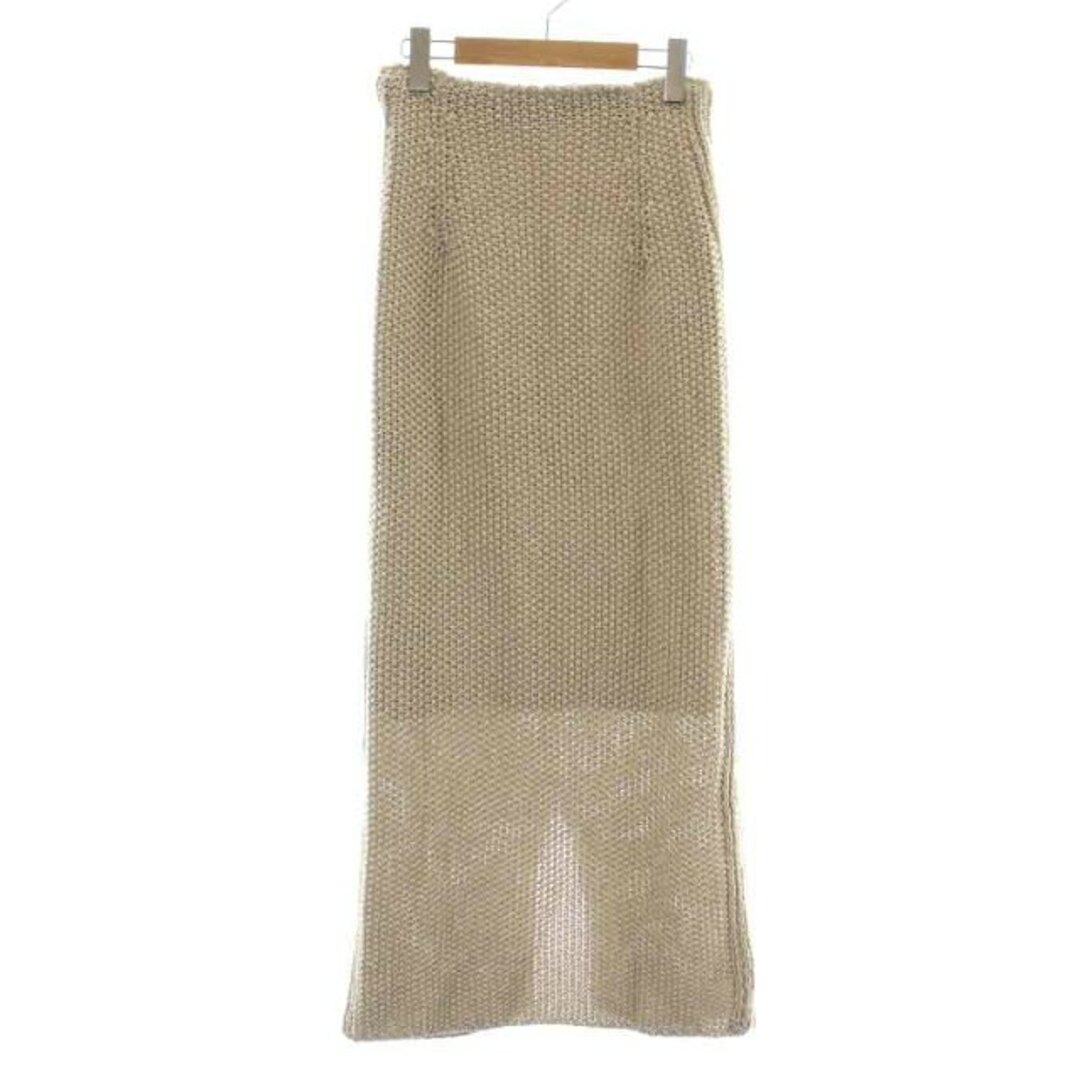 TODAYFUL(トゥデイフル)のトゥデイフル Line Knit Skirt タイトスカート 36 S ベージュ レディースのスカート(ロングスカート)の商品写真