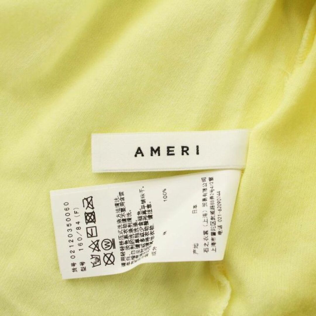 Ameri VINTAGE(アメリヴィンテージ)のアメリヴィンテー VCUT HIGH NECK TOP カットソー F 黄 レディースのトップス(カットソー(長袖/七分))の商品写真