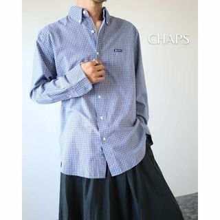 チャップス(CHAPS)の【CHAPS】チャップス ワンポイントロゴ チェック柄 ボタンダウン 長袖シャツ(シャツ)