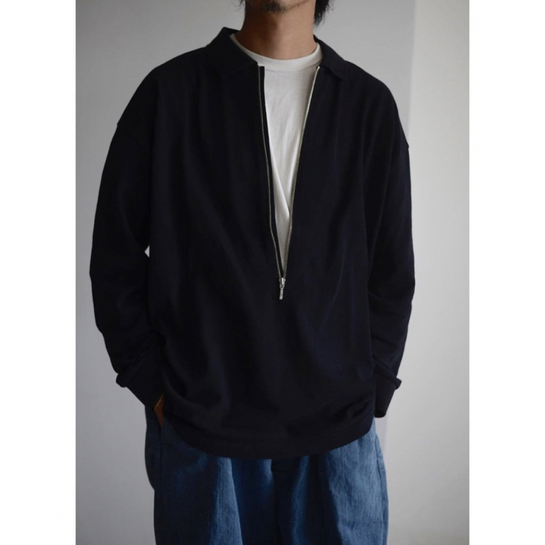 REVERBERATE リバーバレイト ZIP LONG SLEEVE POLO