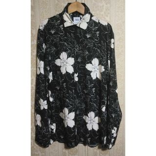 美品　ZARA ザラ  柄シャツ　花柄　シャツ　長袖　XL LL