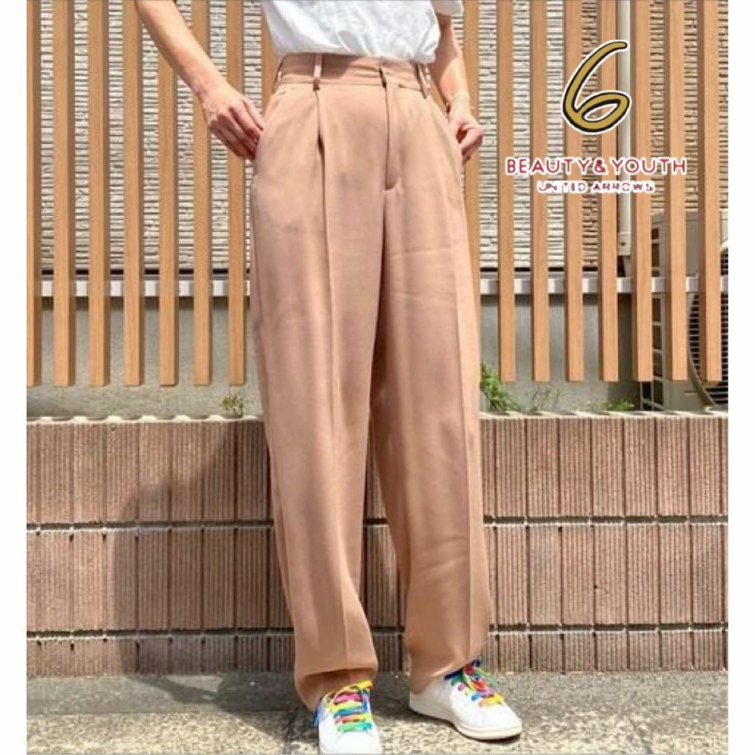 6(ROKU)パンツ GEORGETTE TUCK PANTS