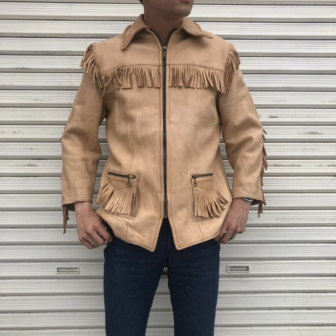 Wranglerの6060's USA Vintage Leather ヴィンテージ レザー フリンジ