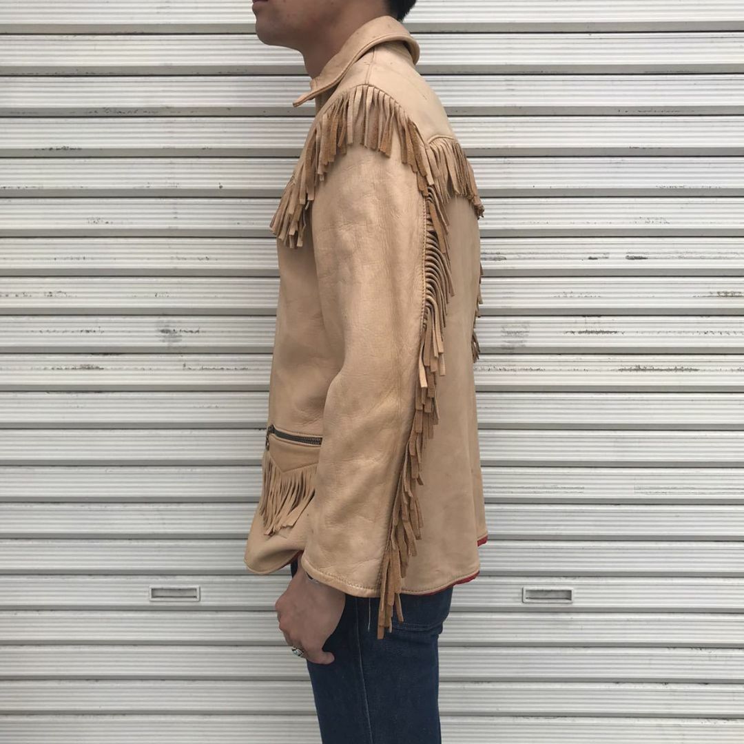 60's USA Vintage Leather ヴィンテージ レザー フリンジ