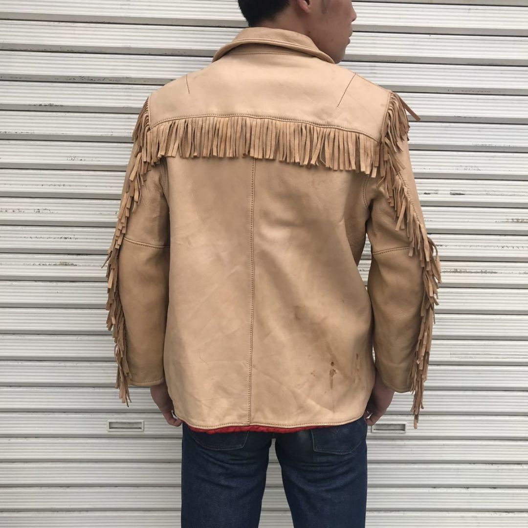 60's USA Vintage Leather ヴィンテージ レザー フリンジ